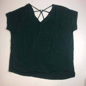 PAPERMOON Turquoise Top w Cut Out, Ring Back